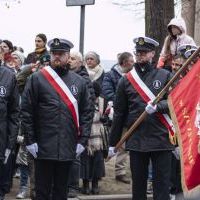 Poczet Sztandarowy Politechniki Morskiej podczas uroczystości z okazji Święta Niepodległości na Wałach Chrobrego