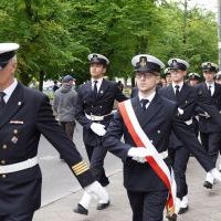 Kompania Honorowa AM z dowódcą i Pocztem Sztandarowym, fot. T. Kwiatkowski