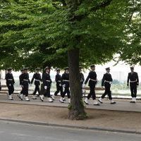 Kompania Honorowa AM z dowódcą i Pocztem Sztandarowym, fot. T. Kwiatkowski