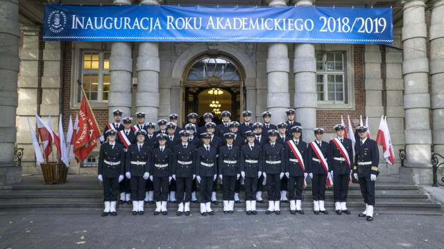  Kompania Honorowa AMS podczas inauguracji roku akademickiego 2018/2019