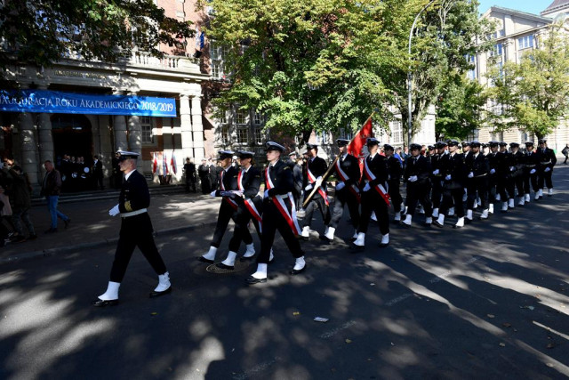  Kompania Honorowa AMS podczas inauguracji roku akademickiego 2018/2019