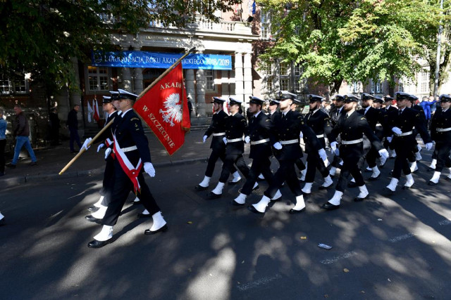  Kompania Honorowa AMS podczas inauguracji roku akademickiego 2018/2019