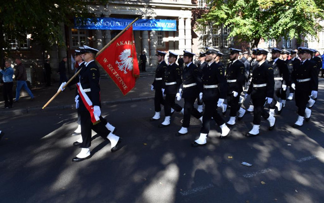  Kompania Honorowa AMS podczas inauguracji roku akademickiego 2018/2019