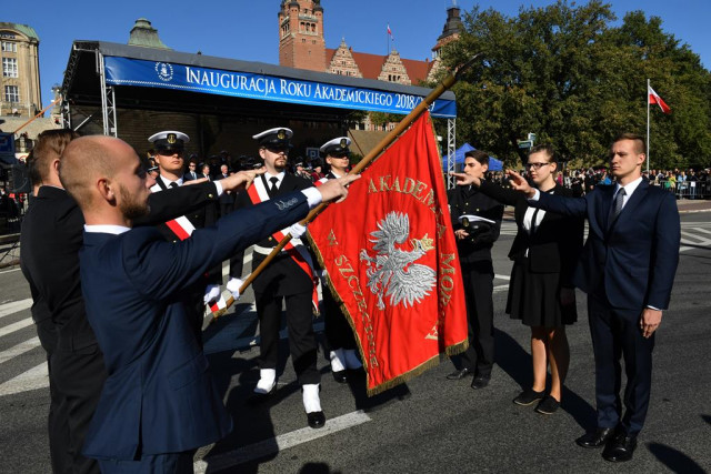  Kompania Honorowa AMS podczas inauguracji roku akademickiego 2018/2019