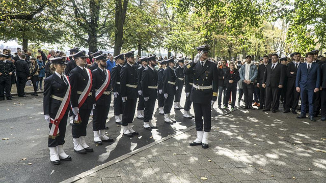 Kompania Honorowa AM w Szczecinie podczas inauguracji roku akademickiego 2019/2020