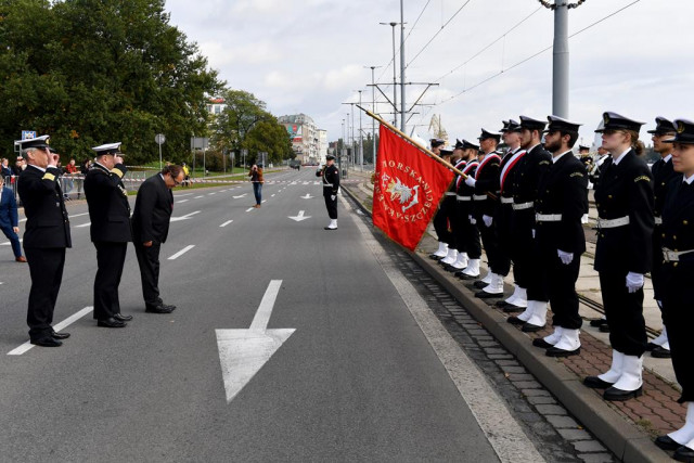 Kompania Honorowa AM w Szczecinie podczas inauguracji roku akademickiego 2019/2020