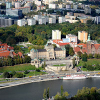 Student hallsof residence, MUS, Szczecin, Poland - bird's view