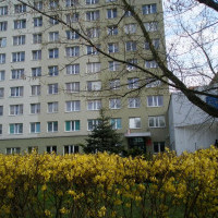 Main entrance and the reception desk -Pasat - student hall of residence, Szczecin, Poland