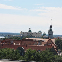 View from top floor - Student hall of residence Korab, Szczecin, Poland