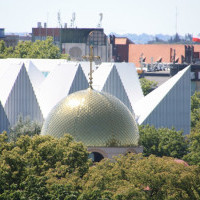 View from top floor - Student hall of residence Korab, Szczecin, Poland