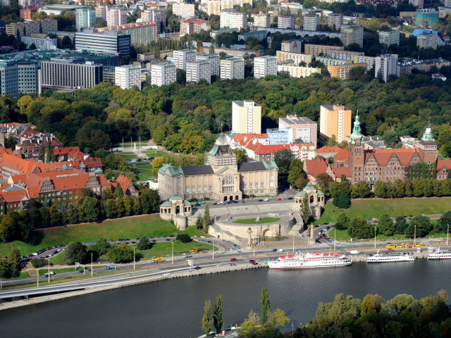 Student hallsof residence, MUS, Szczecin, Poland - bird's view