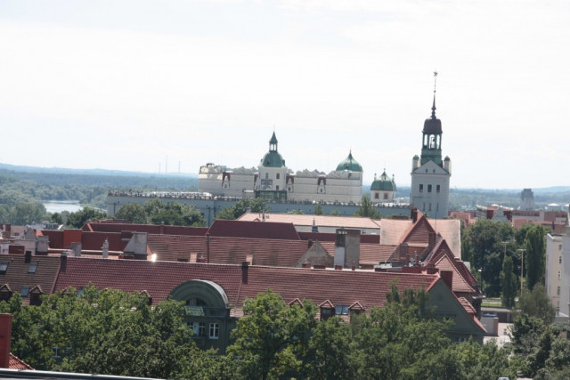 View from top floor - Student hall of residence Korab, Szczecin, Poland