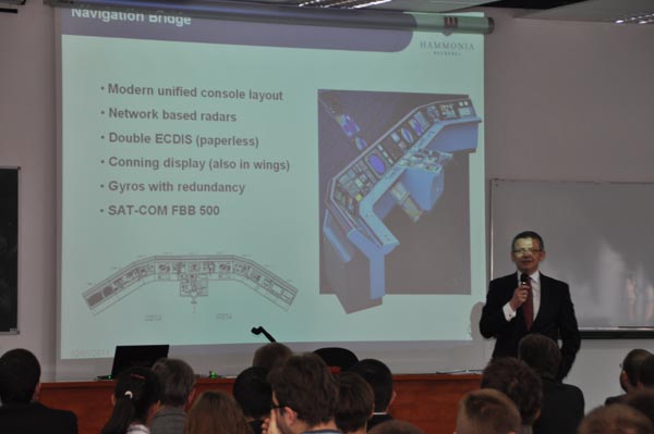 spotkanie studentów i absolwentów AMS z niemieckim armatorem Peter Döhle Schiffahrts i Hammonia Reederei,