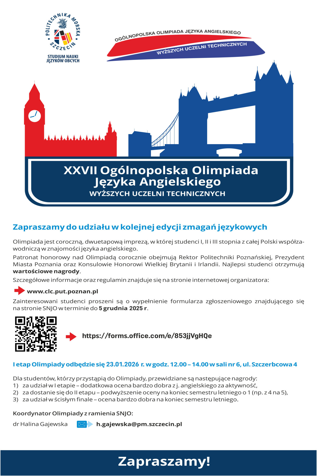 XXVII Olimpiada Języka Angielskiego - plakat