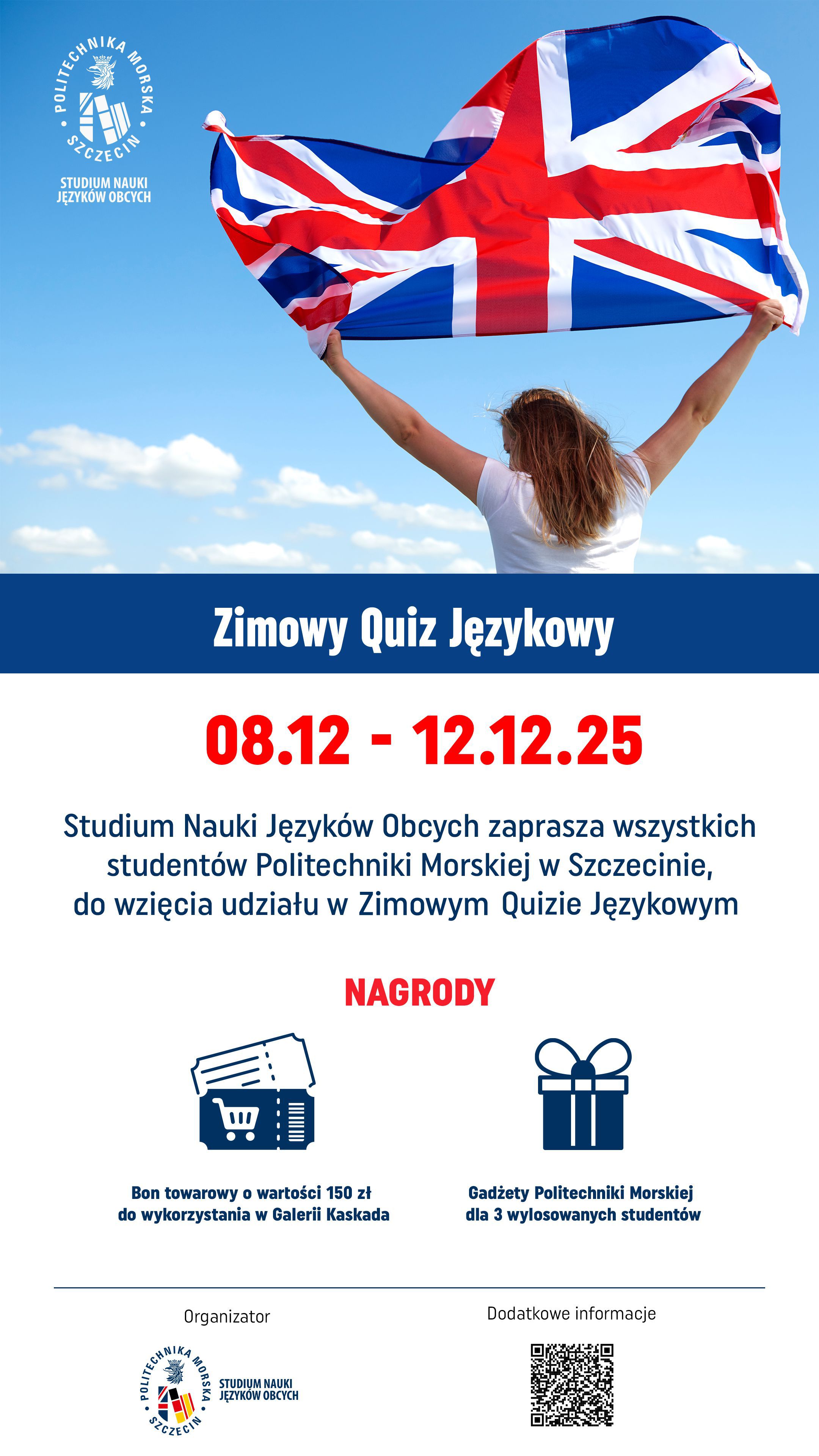 Plakat Zimowego Quizu Językowego 2025