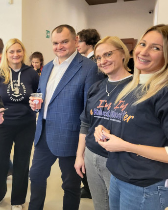 JM Rektor oraz Prorektor ds. studenckich podczas wizytacji stanowiska SNJO