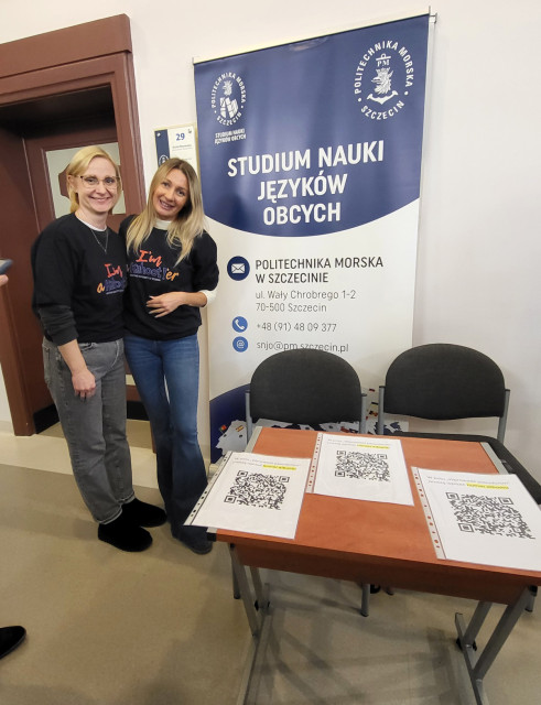 mgr Zofia Edelman-Łubian oraz mgr Aleksandra Mańkowska reprezentują SNJO