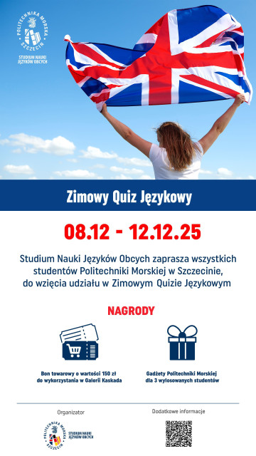 Plakat Zimowego Quizu Językowego 2025