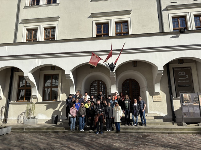Uczestnicy kursu podczas zwiedzania Szczecina