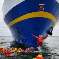 Studenci Akademii Morskiej w Szczecinie podczas ćwiczeń na otwartym akwenie