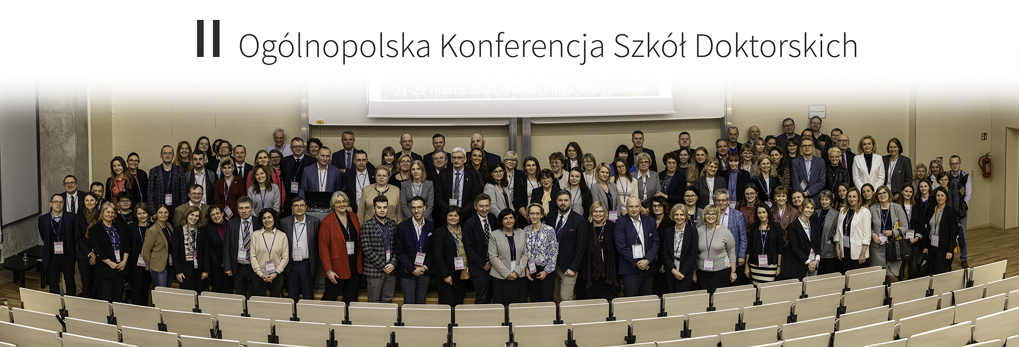 Ogólnopolska Konferencja Szkół Doktorskich 2024 - zdjęcie grupowe uczestników