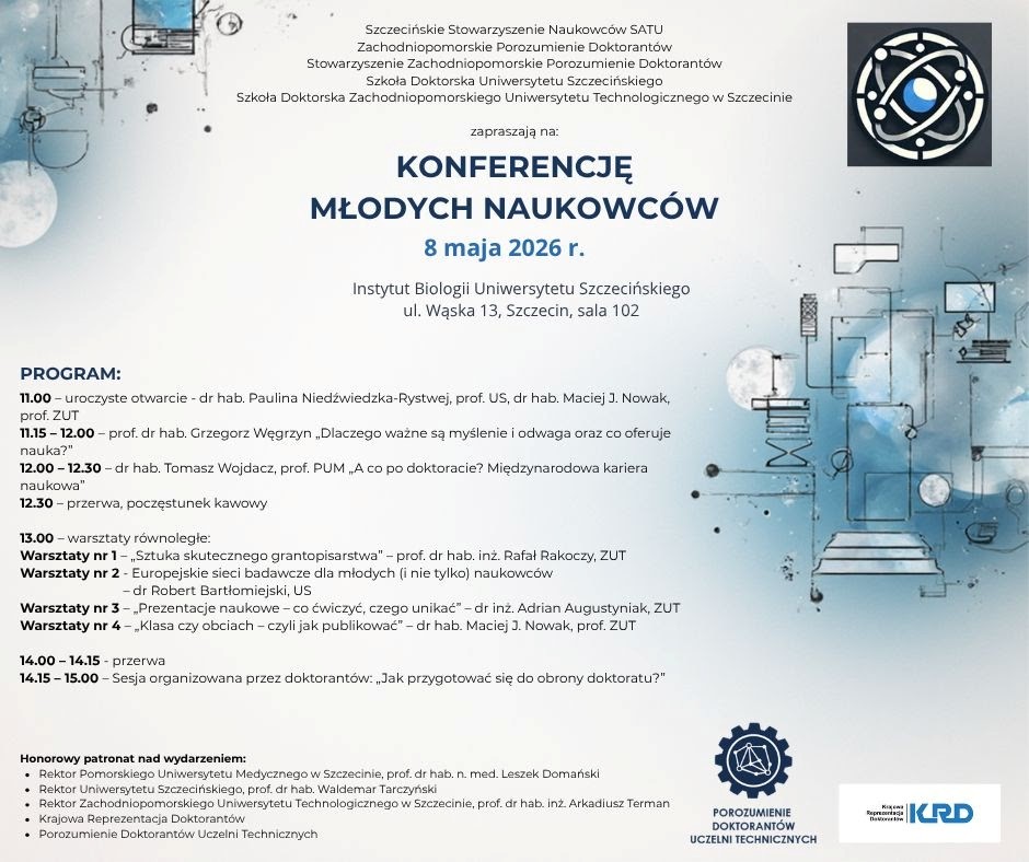 Plaka zaproszenie na Konferencję Młodzych Naukowców na US 2026