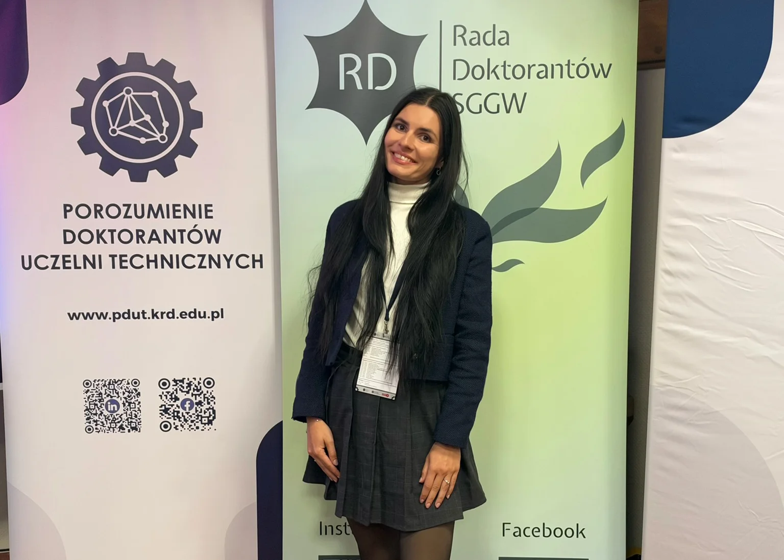 Mgr inż. Sonia Nechaeva podczas 68. zjeźdu Porozumienia Doktorantów Uczelni Technicznych 2026